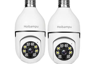 Hoibampu 2PCS 1080P WiFi Prise Ampoule Sécurité