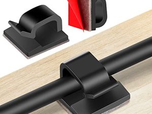 Lot de 60 clips de câble adhésifs