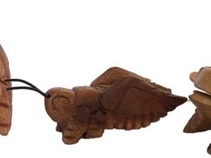 Lot de 3 percussions en bois faites