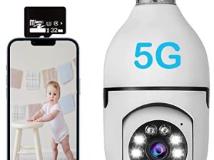 RSTLAEQU Caméra de sécurité à ampoule 5G
