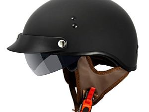 VCAN Cruiser Solid Flat Black Half Face