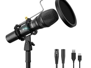 Microphone dynamique pour podcast USB/XLR