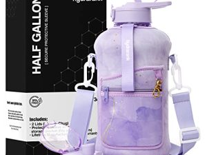 HYDRARANK Bouteille d'eau demi-gallon avec manchon de