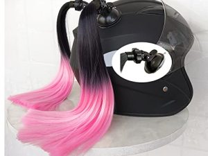 HHongJM 2PCS Casque Pigtail Casque de Moto