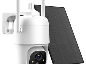 Allweviee Caméras de sécurité solaires extérieures sans