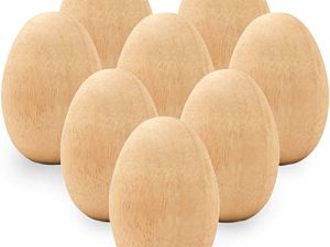 8 PCS Bois Non Peint Oeuf Shakers