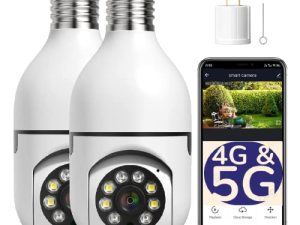 rohxizw 2PCS 3MP Ampoule Caméra de sécurité