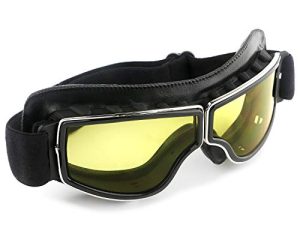 GGBuy Lunettes de moto vintage anti-buée Lunettes