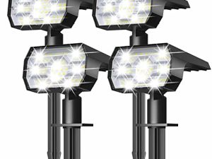 NYMPHY Lot de 4 lampes solaires d'extérieur