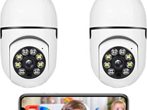 2 PCS Light Socket Caméras de sécurité
