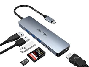 HOPDAY Adaptateur USB C 6 en 1