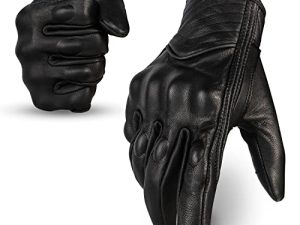 Harssiney Gants de moto en cuir pour