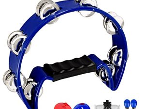 EastRock Tambourine Metal Jingles Hand Held Percussion