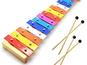 CeleMoon Xylophone Glockenspiel en bois naturel pour