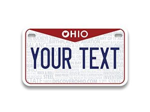 Mini plaque d'immatriculation Ohio personnalisée | Choisissez