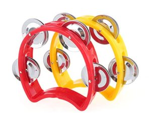 Musiclily Plastique Handheld Half Moon Tambourins Percussion