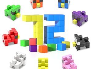 72pcs Blocs de Construction Magnétiques pour Tout-Petits
