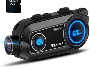 TNICER Casque Bluetooth pour moto avec caméra