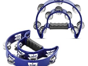 Flexzion Tambourin Métal Demi-Lune Instruments de Musique