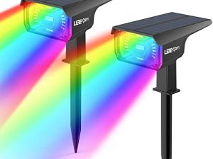 LEREKAM Lot de 2 projecteurs solaires d'extérieur