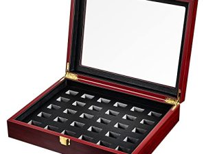 Championship Ring Vitrine en bois Baseball Ring