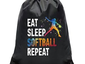 Pishovi Eat Sleep Softball Repeat Sports Sac