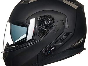 ILM Casque de moto intégral modulable Bluetooth