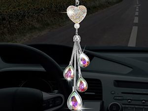 Frienda Bling Heart Diamond Accessoires de voiture