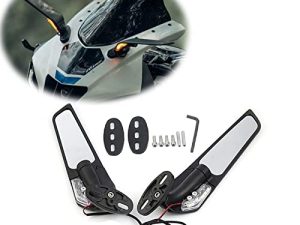 QIDIAN Rétroviseurs de moto Wind Wing Rétroviseurs