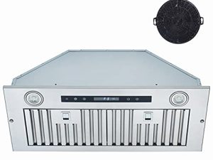 Hotte de cuisine encastrée en acier inoxydable