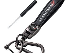 DOSSEL Porte-clés de voiture en cuir compatible