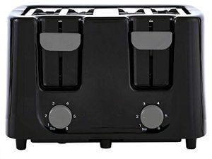 Continental Electric CE-TT029 Grille-pain 4 tranches Noir