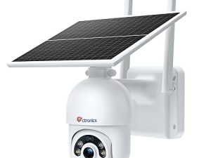 Ctronics Caméra de sécurité solaire extérieure sans