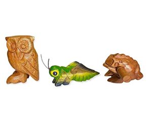 Lot de 3 percussions en bois faites