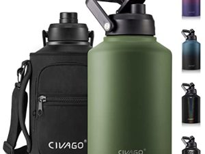 CIVAGO Bouteille d'eau isotherme Gallon