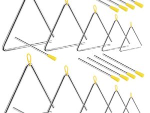 SINJEUN Lot de 10 triangles musicaux en