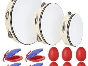 Tambourin pour adultes Tambourin en bois à