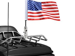 Mât de drapeau de moto pliable à