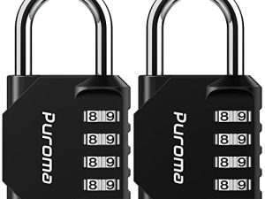 Puroma Lot de 2 cadenas à combinaison