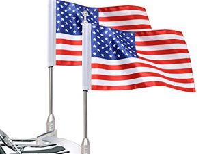 Mât de drapeau vertical de moto avec