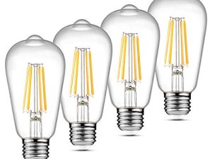 Ascher Lot de 4 ampoules LED Edison