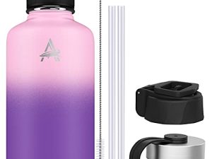 Bouteille d'eau en acier inoxydable avec couvercle