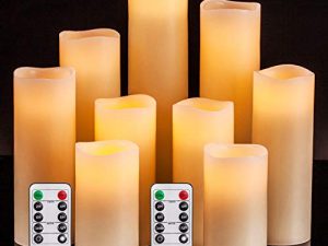 Bougies à piles scintillantes sans flamme 10