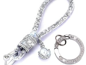 Porte-clés de voiture en cristal pour femmes