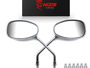 Rétroviseurs de moto MZS chromés | Rétroviseur