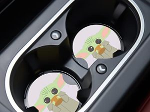 Voiture Cupholder Coaster Absorbant 2 Pack Mignon