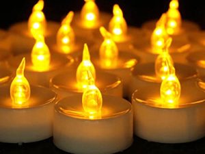 Bougies chauffe-plat LED sans flamme : lot
