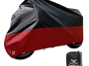 Tokept Housse de moto noire et rouge