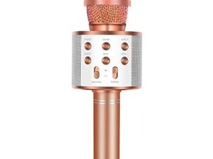 IJO Handheld Bluetooth Karaoke Microphone-Anniversaire Fun Singing