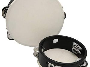 Tambourin à main en bois à double